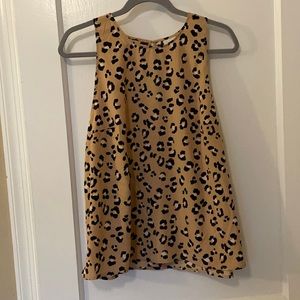 Leopard print swing tank top